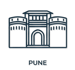 Pune landmark illustration